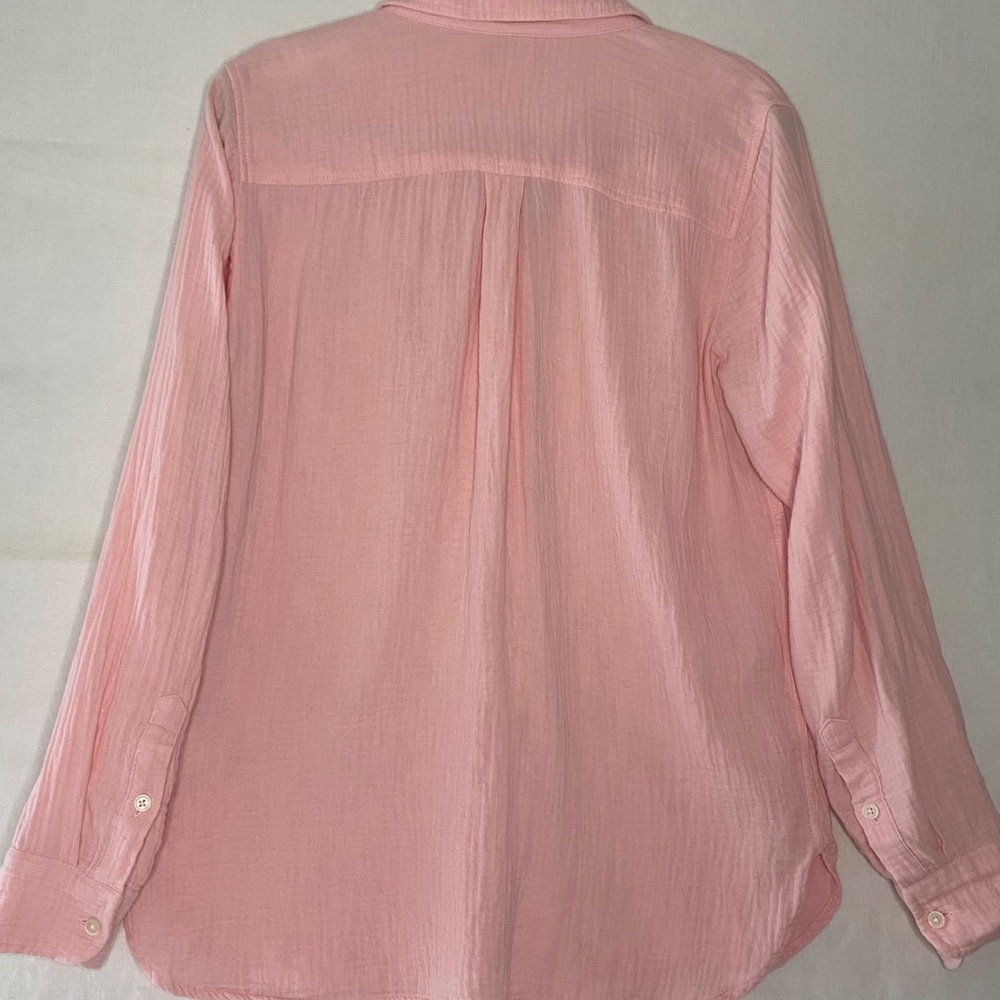 J Crew Rose Pink Long Sleeve Button Up Top Size Small - Picture 4 of 11